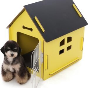 Dog House Indoor for Small Dogs or Cats, Cozy Wooden Design, Small Indoor Bed House, with Air Vents and Elevated Floor Warm Dog Cave